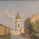 Кувшинникова С.П. (1847 – 1907). Московский переулок. Фрагмент. 1891 г. Дар Ю.В.