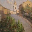 Кувшинникова С.П. (1847 – 1907). Московский переулок. Фрагмент. 1891 г. Дар Ю.В.