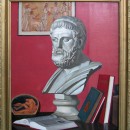 В.Г. Щелоков. Натюрморт с гипсовым бюстом Софокла