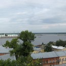 Вид с набережной Федоровского на Канавинский мост, стрелку и улицу Рождественску