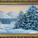 Зимний лес. Масло. Работа Софроновой Н.В.
