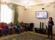 ''Великое призвание''. Библиотекарь Наталья Любимова открывает час вопросов и ответов. ГБУ ''Комплексный центр социального обслуживания населения Нижегородского р-на г. Нижнего Новгорода''. 13 марта 2023 года