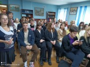 ''Незаконченные уроки Российской истории''. Студенты Нижегородского Губернского колледжа и сотрудники библиотеки. Библиотека им. А. Гайдара. 30 октября 2023 года