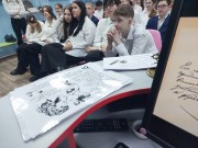 ''За одной партой с Пушкиным''. Идет литературная игра. Библиотека им. В. Дубинина. 19 февраля 2024 года