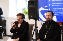 ''Встреча с представителями нижегородских религиозных конфессий''. Сусанна Тураева и отец Евгений Кондратьев. ЦРБ им. Ф.М. Достоевского. 12 марта 2025 года