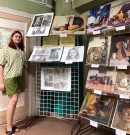 ''Диалог с классикой''. Екатерина Курносова у выставки своих работ. Библиотека им. А.С. Грибоедова. Август 2025 года