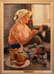 М.И. Левицкая (1923 - 2001) Мастерица Хохломы. 1961. Из собрания НГХМ. Фото Татьяны Шепелевой