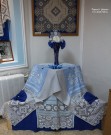 Экспонаты выставочного зала ''Нижегородский гипюр''. ЗАО ''Гипюр'', г. Чкаловск Нижегородской области. Фото Татьяны Шепелевой. 25 сентября 2015 года