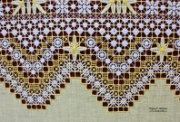 Панно ''Возрождение'' (90х70). 2004 г. Фрагмент. Худ. Н.В. Харламова. Выставочный зал ЗАО ''Гипюр''. Фото Татьяны Шепелевой. 25 сентября 2015 года