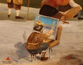 Валерий Багаев. Затянувшееся Рождество. Фрагмент-автопортрет. Холст, масло. 2016. Фото Татьяны Шепелевой