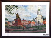 На площади Единения. Нижний Новгород. Акварель. 2010. Худ. Величко В.Н.. Фото Татьяны Шепелевой