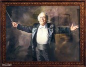 Маэстро. Портрет народного артиста РФ А.М. Скульского. Фрагмент. Акварель. 2016. Худ. Величко В.Н.. Фото Татьяны Шепелевой