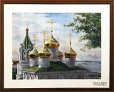 Золотые купола собора Иоанна Предтечи. Акварель. 2006. Худ. Величко В.Н.. Фото Татьяны Шепелевой