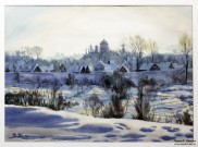 Суздаль. Морозный день. Акварель. 2014. Худ. Величко В.Н.. Фото Татьяны Шепелевой