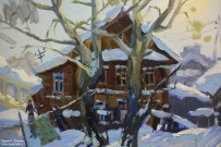 Татьяна Яковлева. Заборье. Фрагмент. Холст, масло. 2010 год. Фото Татьяны Шепелевой