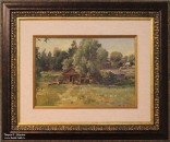 И.О. Михайловский (1855-1933). Деревня. Фанера, масло. 26,5 х 37. Частное собрание, Нижний Новгород