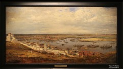Боголюбов А.П. (1824 - 1896). Нижний Новгород (Вид с нагорной стороны на Кремль и место слияния Оки с Волгой). 1870. Фоторепродукция Татьяны Шепелевой