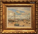 Юон К.Ф. (1875 - 1958). В Нижнем Новгороде (Набережная Оки у плашкоутного моста). 1902. Фоторепродукция Татьяны Шепелевой