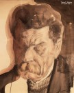 Анненков Ю.П. (1889 - 1974). Портрет Максима Горького. Фрагмент. 1919. Бум., кисть, перо, акварель. Фото Татьяны Шепелевой