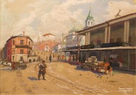 Орлов В.Г. (1887 - 1962). Старый Гостиный двор на Нижнем базаре. 1937. Бумага, акварель. Фоторепродукция Татьяны Шепелевой