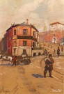 Орлов В.Г. (1887 - 1962). Старый Гостиный двор на Нижнем базаре. Фрагмент. 1937. Бумага, акварель. Фоторепродукция Татьяны Шепелевой