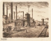 Успенский В.А. (1892 - 1956). Сормовский завод. 1931-1934. Бумага, автолитография. Фоторепродукция Татьяны Шепелевой