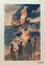 Петров-Водкин К.С. (1878 - 1939). ''Заметки из дневника. Воспоминания. Пожары''. Огонь. 1932. Бумага, акварель. Фото Татьяны Шепелевой