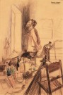 Пластов А.А. (1893 - 1972). ''Детство''. Хорошее дело. Бумага, акварель, карандаш. Фоторепродукция Татьяны Шепелевой