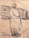 Пластов А.А. (1893 - 1972). ''Хозяин''. 1928. Бумага, карандаш. Фоторепродукция Татьяны Шепелевой