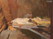 Серебряный И.А. (1907 - 1979). Горький в камере Петропавловской крепости. Фрагмент. 1953. Фоторепродукция Татьяны Шепелевой