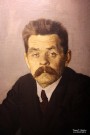 Бродский И.И. (1884 - 1939). М. Горький за письменным столом. Фрагмент. Фоторепродукция Татьяны Шепелевой