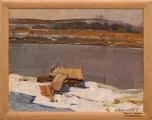 Рудольф Соснин. Вечер весенний. 1977. Картон, масло
