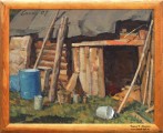 Рудольф Соснин. Старый двор. 2007. Картон, масло