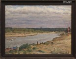 Рудольф Соснин. Ветрено. Ветлуга. 1988. Картон, масло