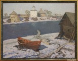 Рудольф Соснин. На реке Волхов. 2010. ДВП, масло