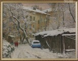 Рудольф Соснин. Снег выпал. 2011. ДВП, масло