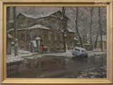 Рудольф Соснин. Дом на Обозной. 2014. Картон, масло