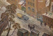 Рудольф Соснин. Горький. На Почаине. Фрагмент. 1987. Холст, масло