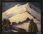 Рудольф Соснин. Автопортрет на Эльбрусе. 1987. Холст, масло