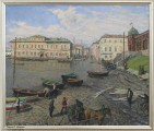 Рудольф Соснин. Большая вода на улице Рождественской. 2017. Холст, масло