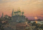 Рудольф Соснин. Вечерний звон. Фрагмент. 2013. Холст, масло