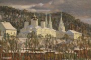 Рудольф Соснин. Зима на улице Черниговской. Фрагмент. 2013. Холст, масло