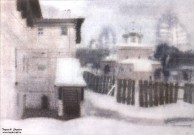 Александр Терентьев. Гороховец зимой. Бумага, акварель. 2016 г. Фото Татьяны Шепелевой