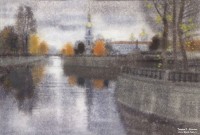 Александр Терентьев. Крюков канал. Санкт-Петербург. Бумага, акварель. 2016 г. Фото Татьяны Шепелевой