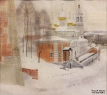 Александр Терентьев. Храм Иоанна Предтечи. Нижний Новгород. Бумага, акварель. 2012 г. Фото Татьяны Шепелевой