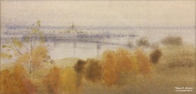 Александр Терентьев. Осенний этюд. Бумага, акварель. 2007 г. Фото Татьяны Шепелевой