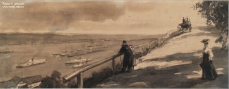 Кукрыниксы. Иллюстрации к роману М. Горького ''Фома Гордеев''. Концовка. Фоторепродукция Татьяны Шепелевой