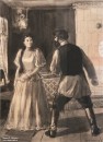 Кукрыниксы. Иллюстрации к роману М. Горького ''Фома Гордеев''. Игнат с женой. Фоторепродукция Татьяны Шепелевой
