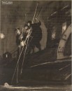 Кукрыниксы. Иллюстрации к роману М. Горького ''Фома Гордеев''. Утопленник. Фоторепродукция Татьяны Шепелевой