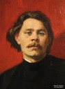 Ефанов В.П. (1900 - 1978). Портрет А.М. Горького. 1953 год. Фрагмент. Фоторепродукция Татьяны Шепелевой